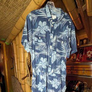 Mens Jumpsuit Standard Issue Hawaiian Tropical 2XL EUC Tiki Jump Suit Romper